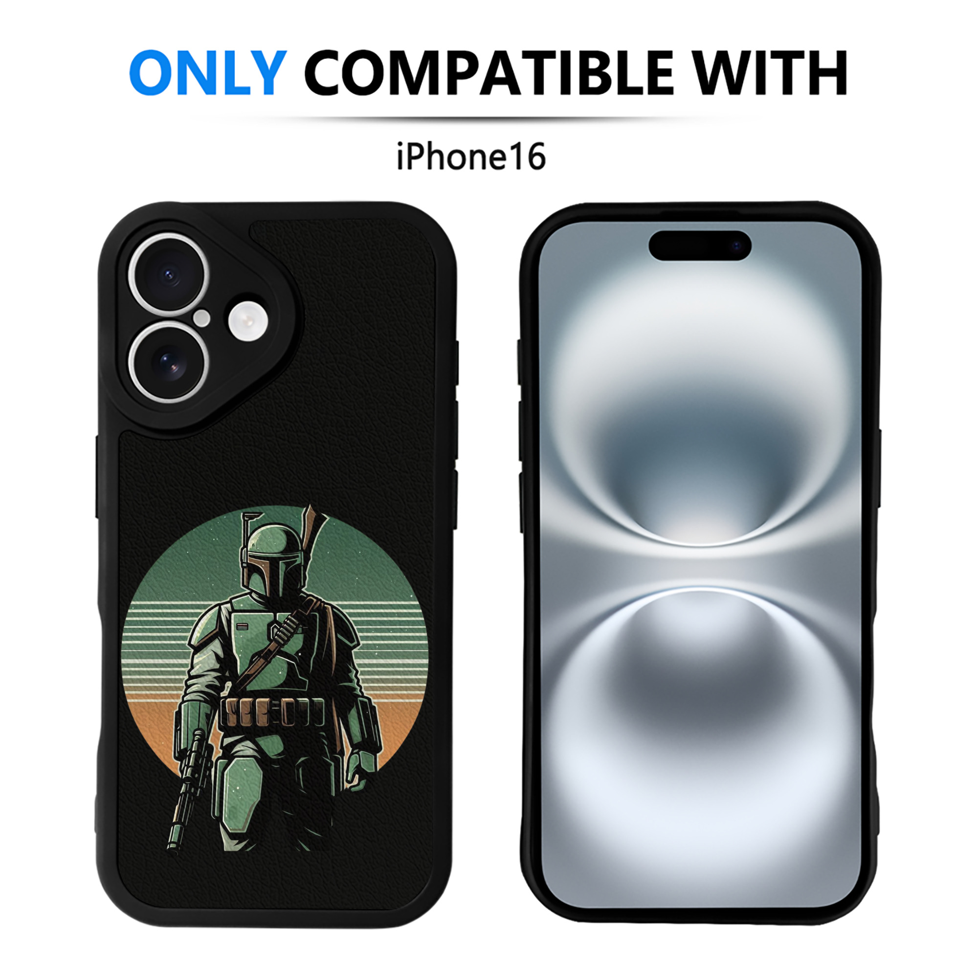 （画像用） スター・ウォーズ Star Wars 【iPhone 16シリーズ対応】シリコンスマホケース（レザー調） 材質：シリコン
